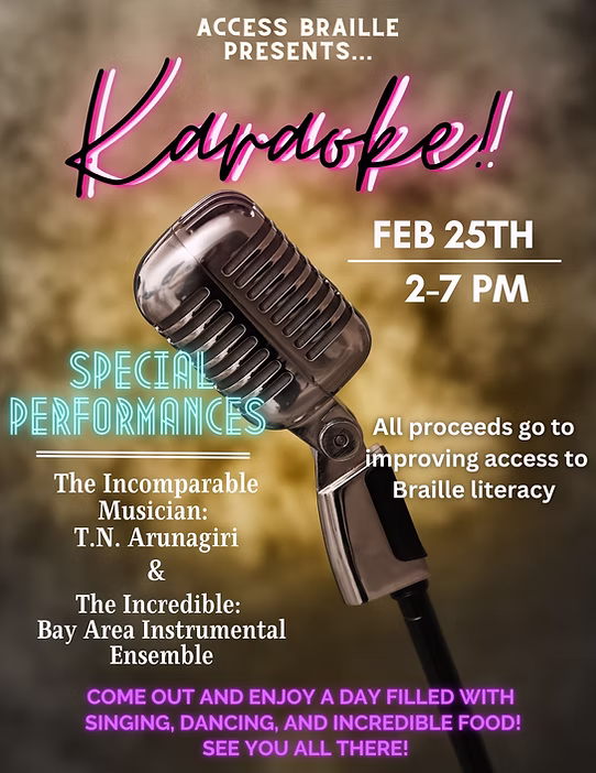 AccessBrailleKaraokeFundraiser